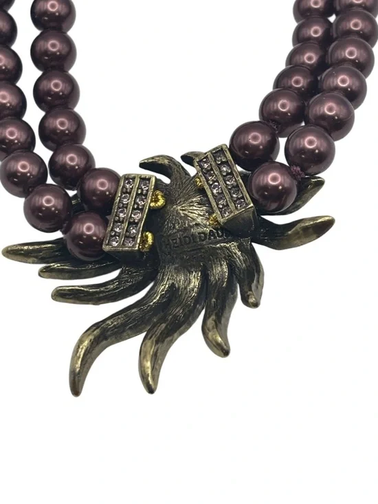 HEID DAUS “SUBLIME STAR” 2 STRANDS CRYSTAL DROP BEADED NECKLACE & Earrings Set - Picture 10 of 12